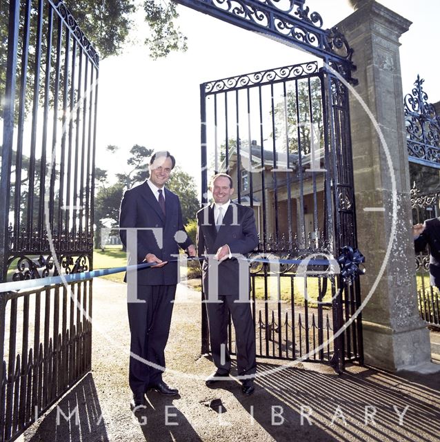 North Wiltshire M.P. James Gray and local entrepreneur Jeffrey Thomas Opening the Hartham Park Business centre, Wiltshire 1997