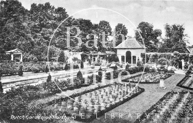 The Dutch gardens at Hartham Park, Wiltshire c.1920