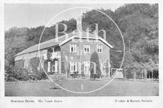 The tennis court, Hartham House, Wiltshire c.1910