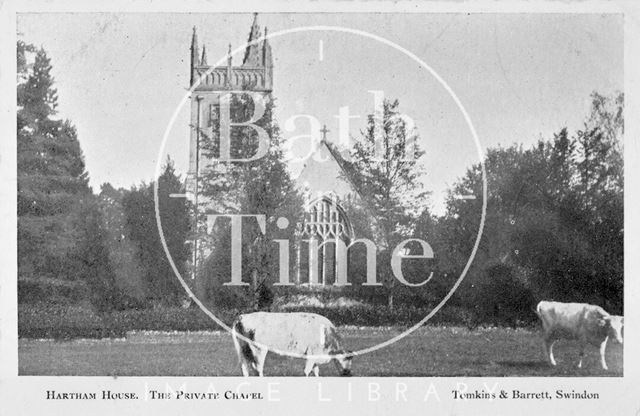 The private chapel at Hartham House, Wiltshire c.1910