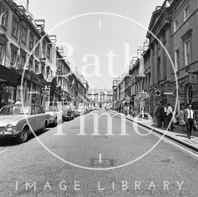 View up Milsom Street, Bath c.1977