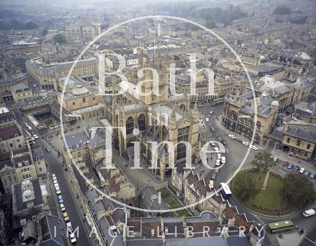 Aerial view of Bath city centre c.1980