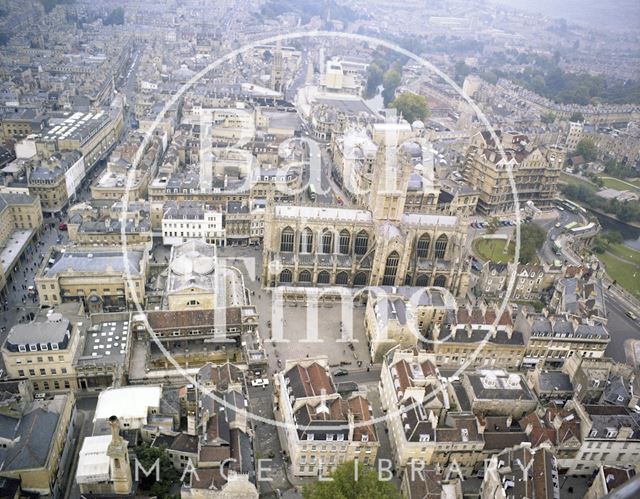 Aerial view of Bath city centre c.1980