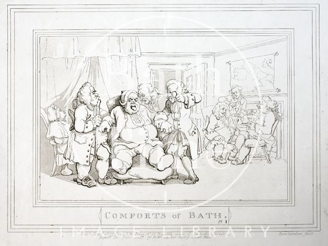 Comforts of Bath, Plate 1 1798, republished 1857 - detail