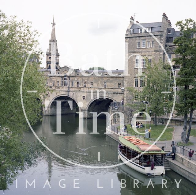 Pulteney Bridge and weir, Bath 1985