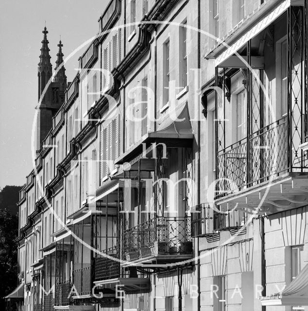 Ironwork and balconies at Raby Place, Bathwick Hill, Bath c.1995?