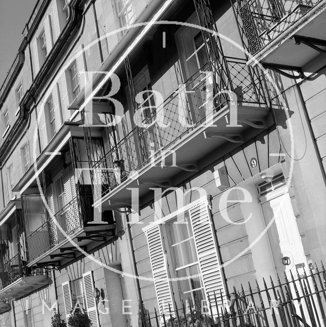 Ironwork and balconies at Raby Place, Bathwick Hill, Bath c.1995?