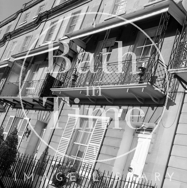 Ironwork and balconies at Raby Place, Bathwick Hill, Bath c.1995?