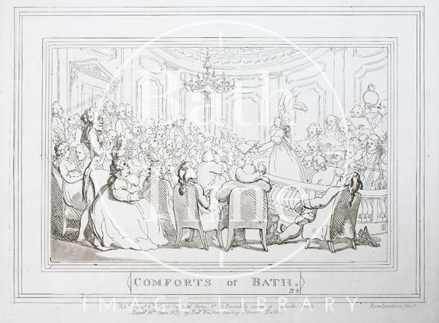 Comforts of Bath, Plate 2 1798, republished 1857 - detail