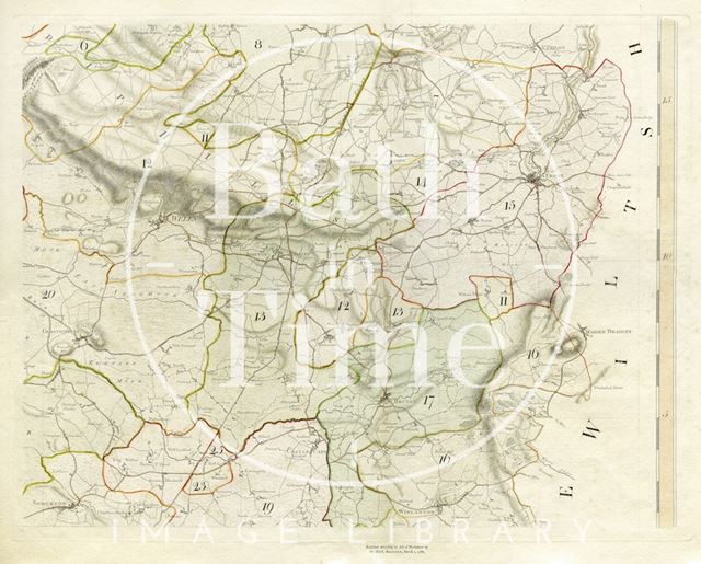 Day and Masters map of Somerset, Wells and Frome regions 1782