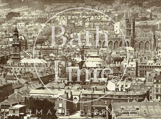 View of Bath from Beechen Cliff c.1874-1879 - detail