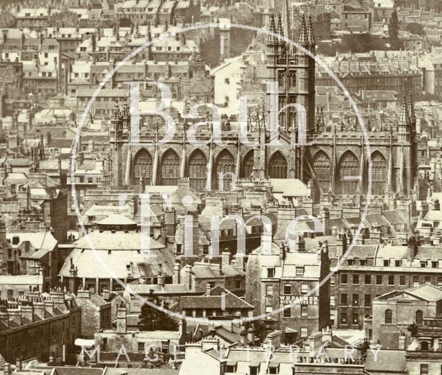 View of Bath from Beechen Cliff c.1874-1879 - detail