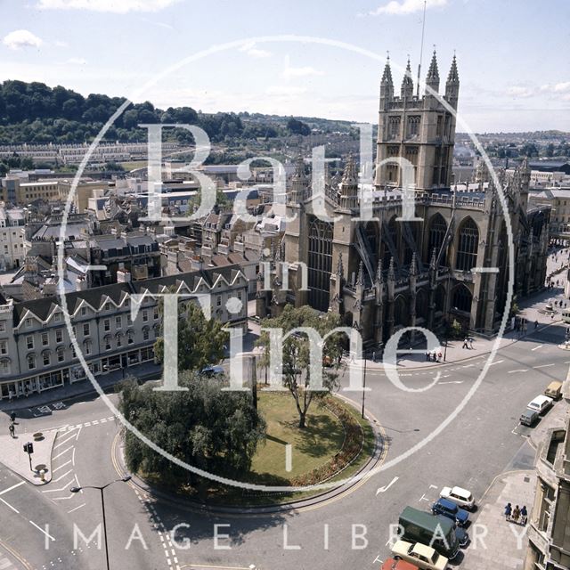 View of Orange Grove and Bath Abbey from the Empire Hotel c.1975