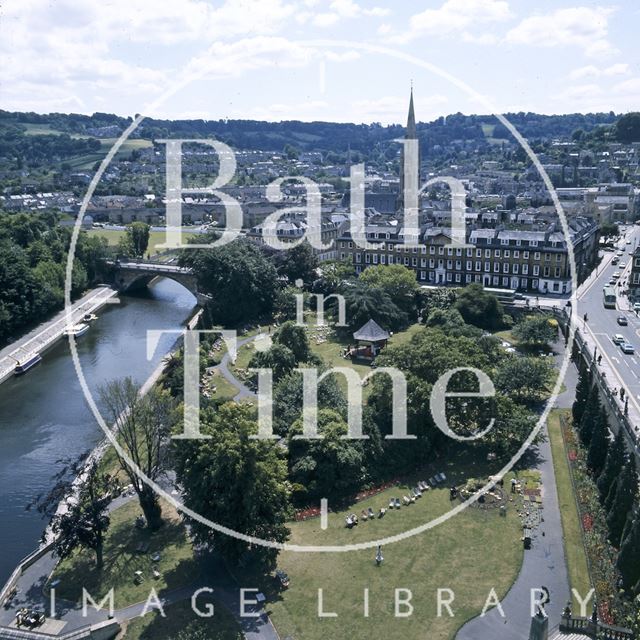 View of Parade Gardens from the Empire Hotel, Bath 1974