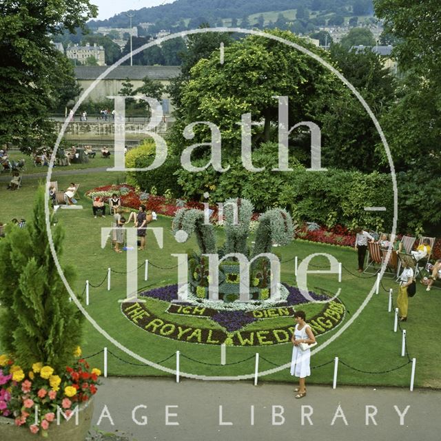 Floral Display in Parade Gardens for the Royal Wedding, Bath 1981