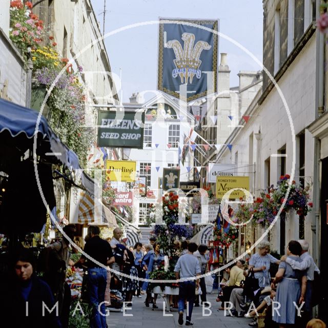 Northumberland Place decorated for the Royal Wedding, Bath 1981