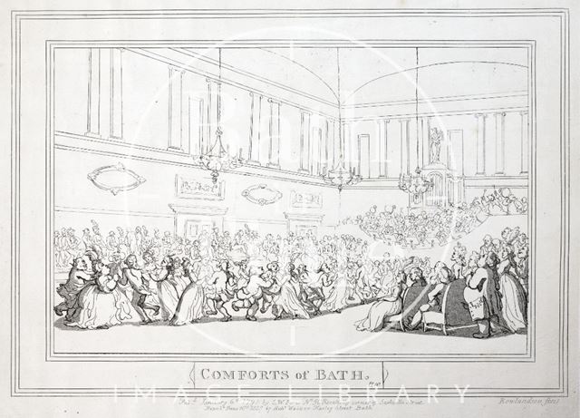 Comforts of Bath, Plate 10. The Upper Assembly Rooms, republished 1857