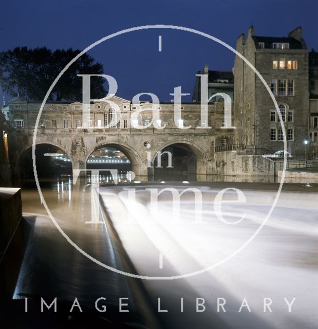 Pulteney Bridge and weir, Bath c.1975-1980