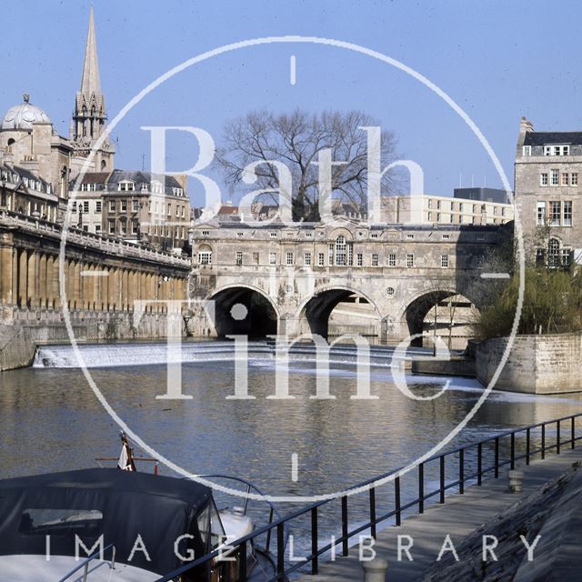 Pulteney Bridge and weir, Bath c.1975