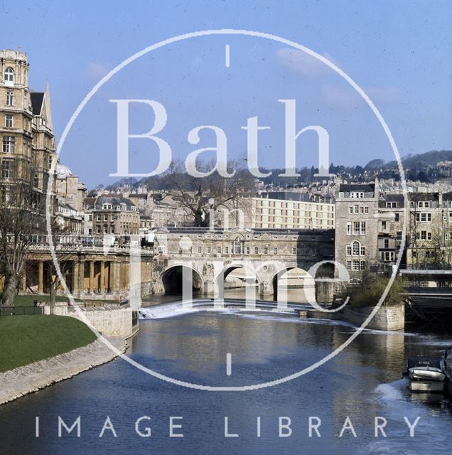 Pulteney Bridge and weir, Bath c.1975