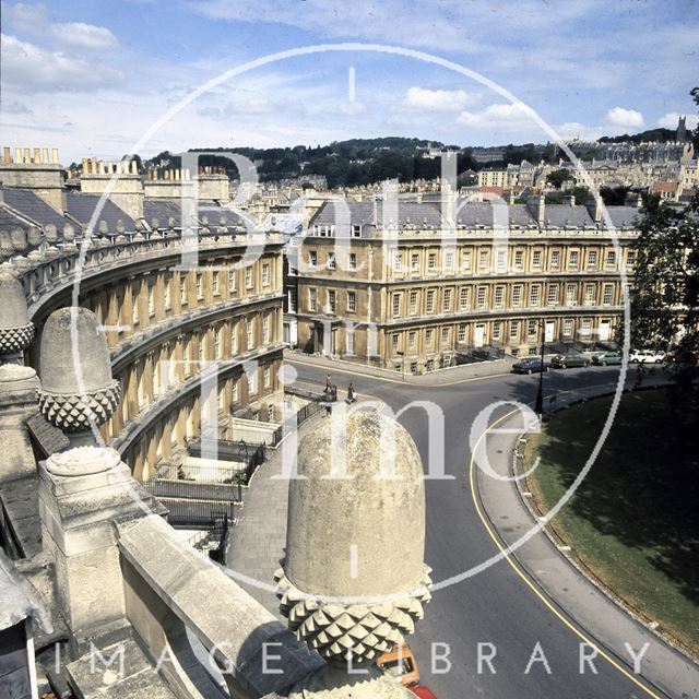 Rooftop view at the Circus, Bath c.1980