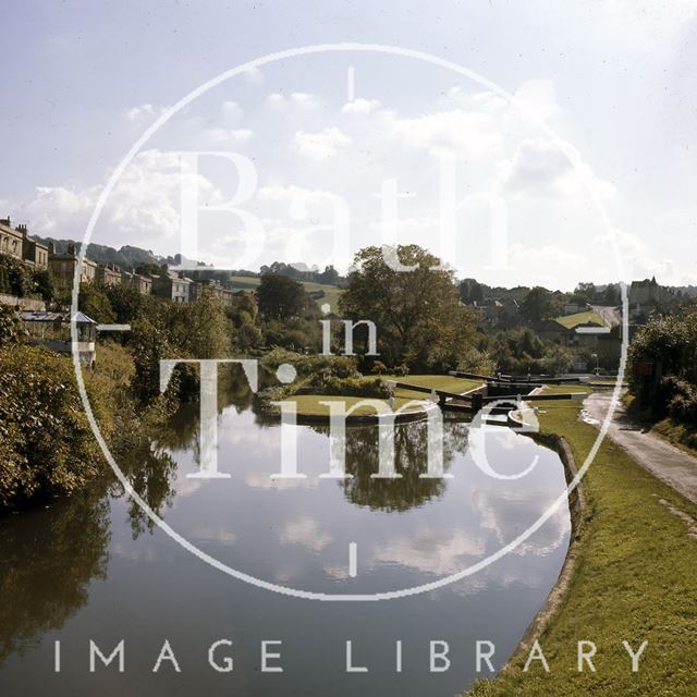 Widcombe Locks on the Kennet and Avon Canal, Bath c.1976