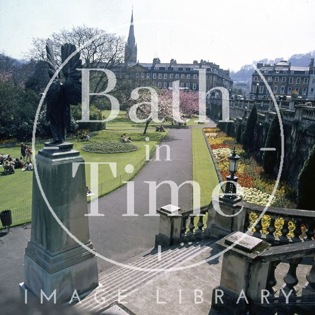 Parade Gardens with North Parade in the background, Bath c.1975