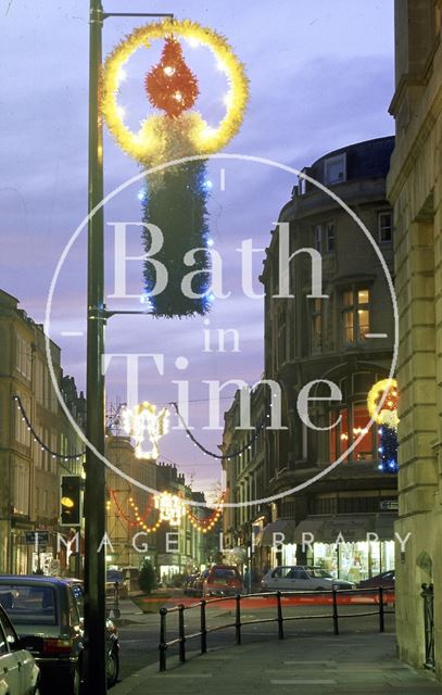 Bath Christmas Decorations, looking towards Cheap Street c.1987