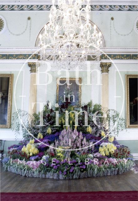 A floral display in the Guildhall Ballroom, Bath c.1980