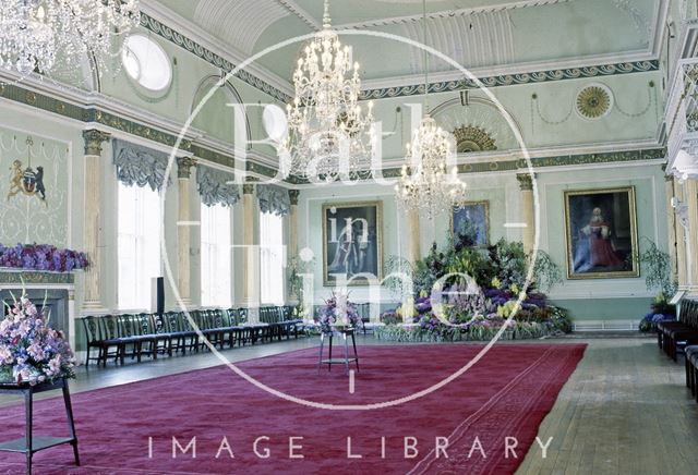 A floral display in the Guildhall Ballroom, Bath c.1980