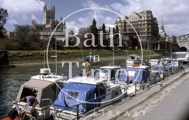 Pleasure boats on the River Avon, Bath c.1980