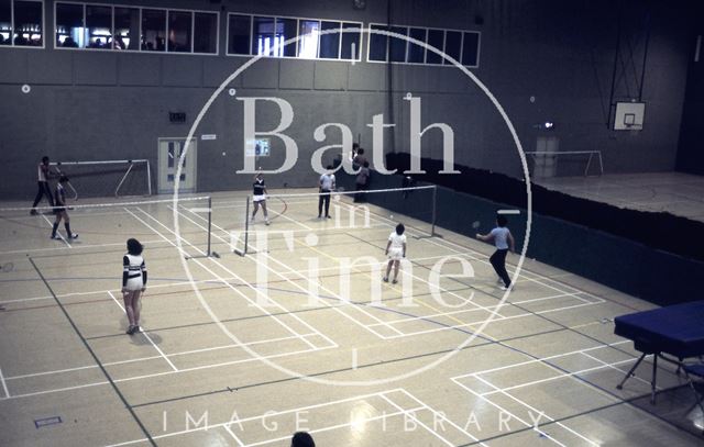 Badminton in Bath Sports Centre c.1978?