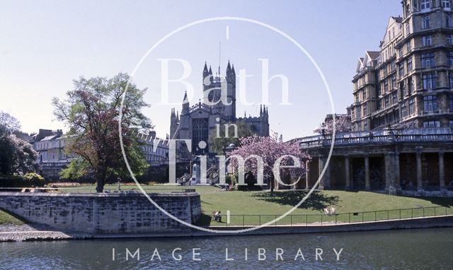 Parade Gardens, viewed from across the River Avon, Bath c.1980