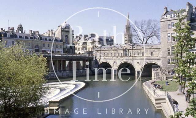 The River Avon and Pulteney Bridge, Bath c.1980