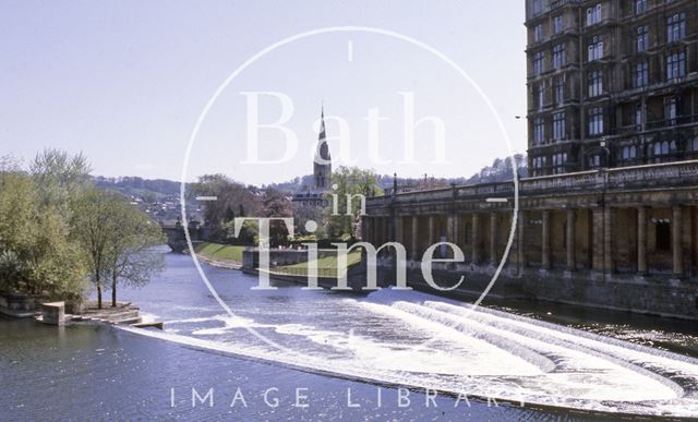 The weir at Pulteney Bridge, Bath c.1980