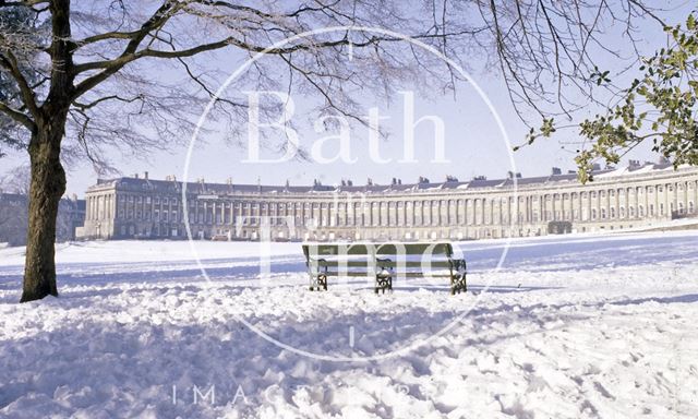 Royal Crescent in the snow, Bath c.1980