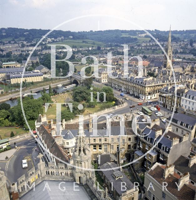 View of the Recreation Ground and Parade Gardens from Bath Abbey tower c.1982