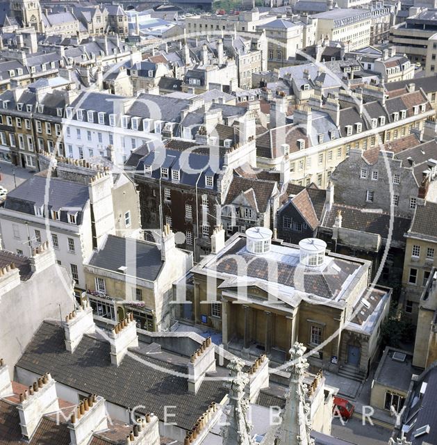 View of York Street from the tower of Bath Abbey c.1982