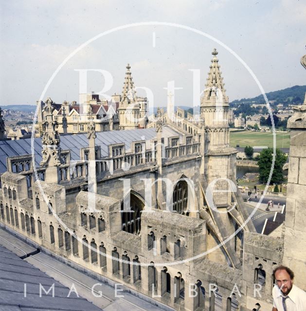 View across the roof of Bath Abbey c.1982