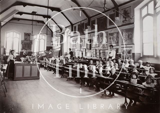 Classroom in use, Twerton Parochial Schools, Bath c.1900