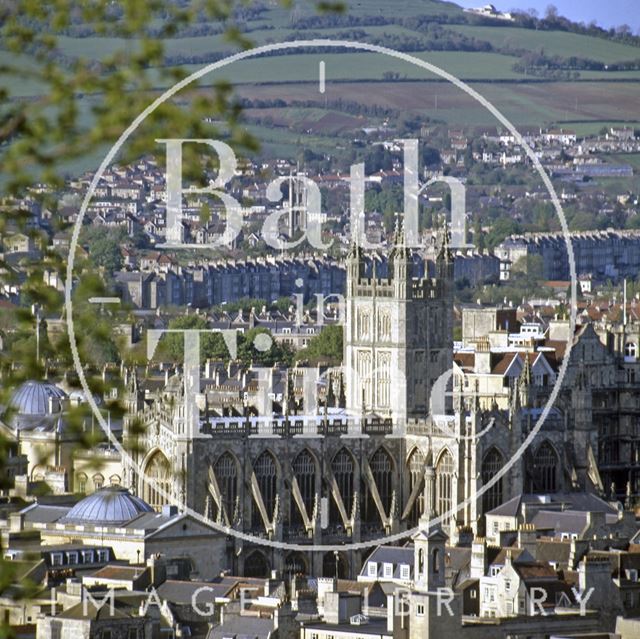 Bath Abbey, viewed from Beechen Cliff c.1980