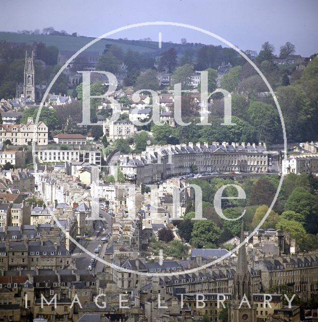 View of Camden Crescent from Beechen Cliff, Bath c.1980