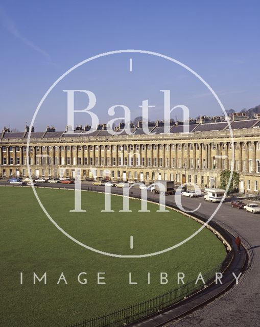 View of the sweep of Royal Crescent, Bath c.1980