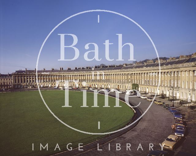 View of the sweep of Royal Crescent, Bath c.1980