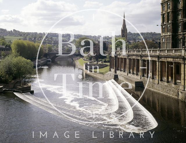 The weir and undercroft of Grand Parade, Bath c.1980