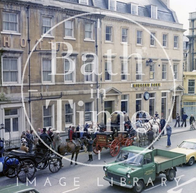 Bath Mail Coach outside the Royal York Hotel, George Street c.1980