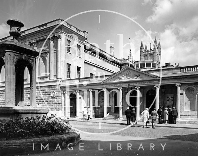 The mineral fountain and entrance to King's and Queen's Bath c.1973