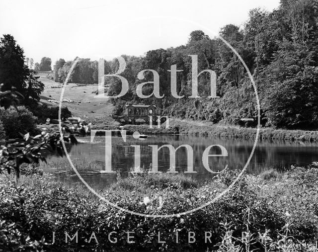 The Palladian Bridge and lake at Prior Park, Bath c.1973