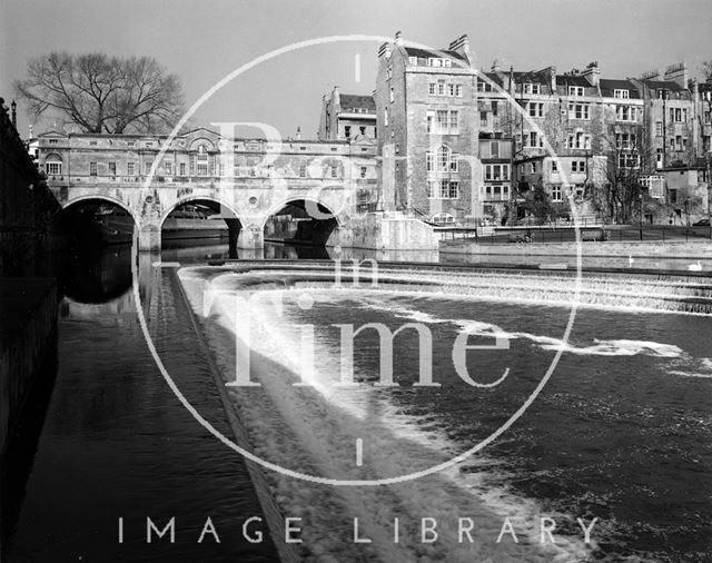 Pulteney Bridge and weir, Bath c.1973