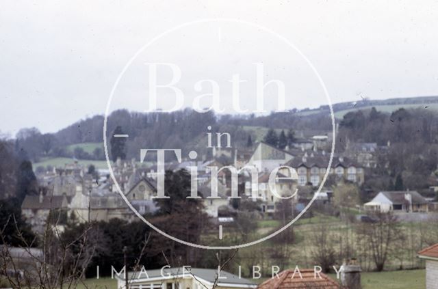 View looking west over Batheaston near Bath 1973